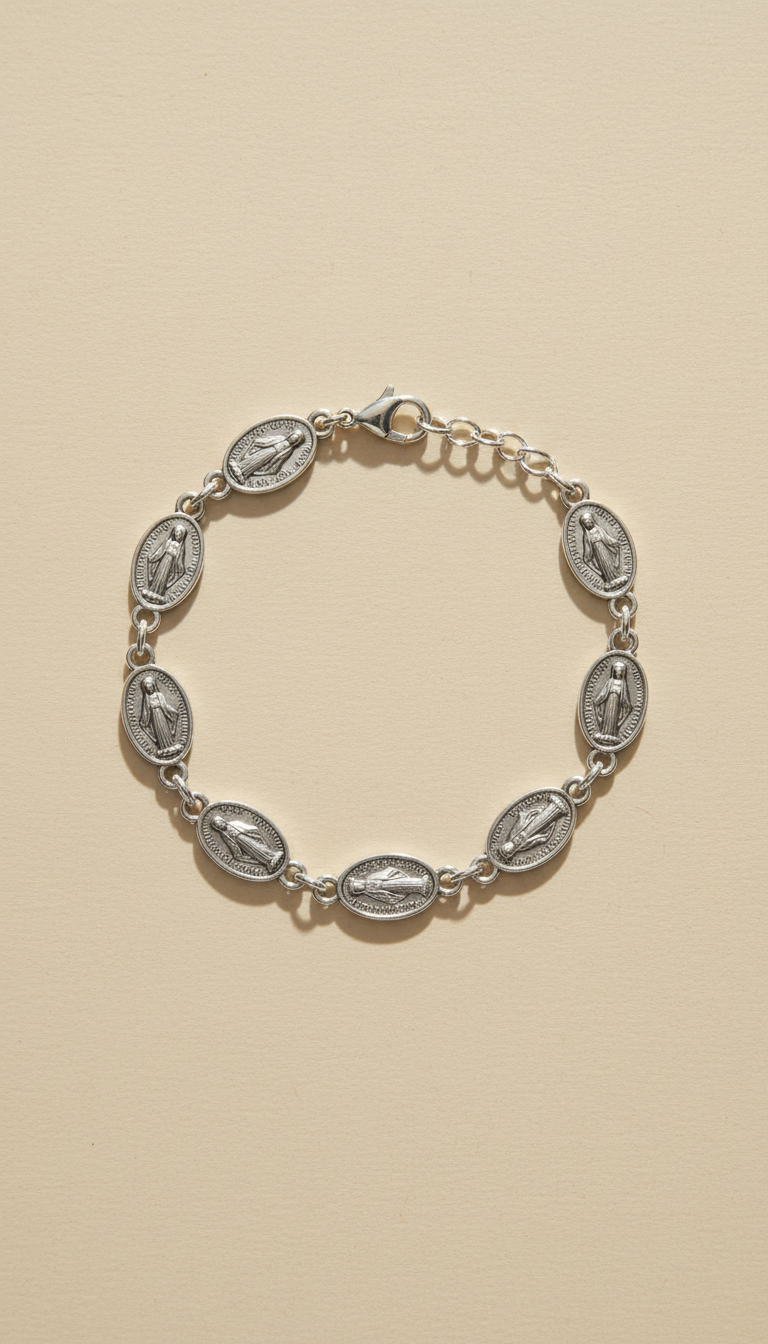 Pulsera medalla oro pulido